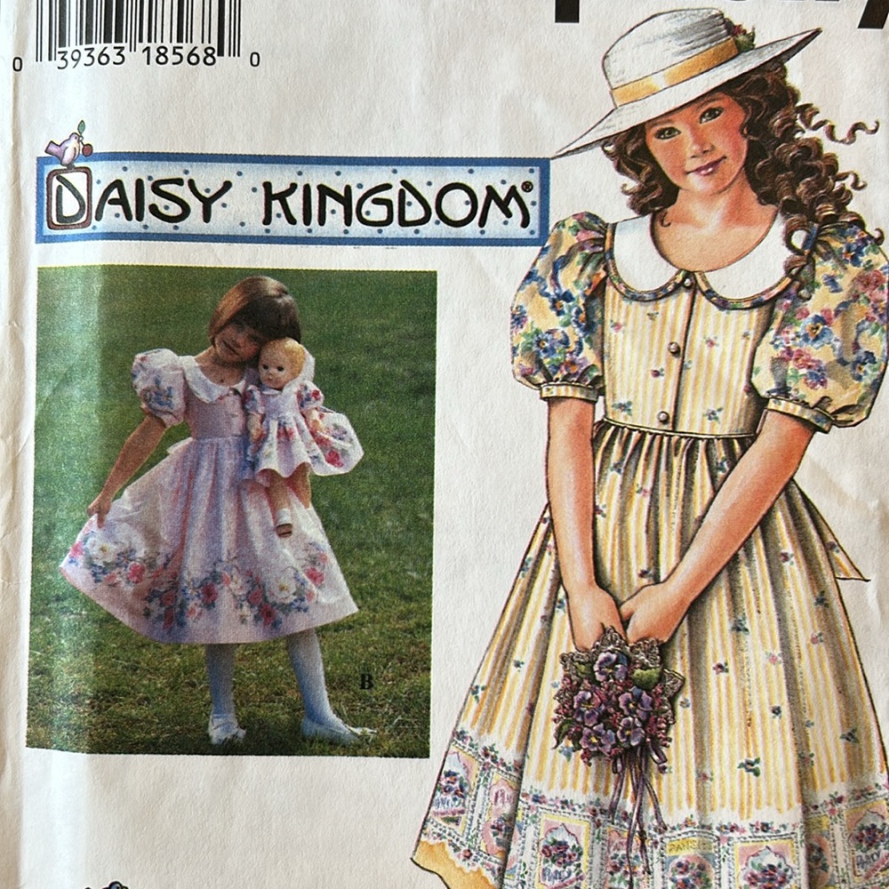 SOLD on EBay-Vintage 90s Daisy Kingdom Sewing Patterns Bundle Girls Dresses 3-6 - Picture 6 of 13